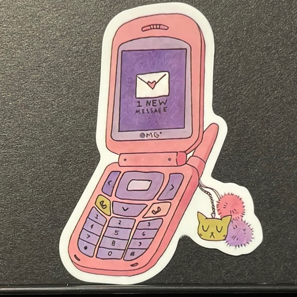 CELL PHONE TEXT MESSAGE STICKER - Picture 1 of 1
